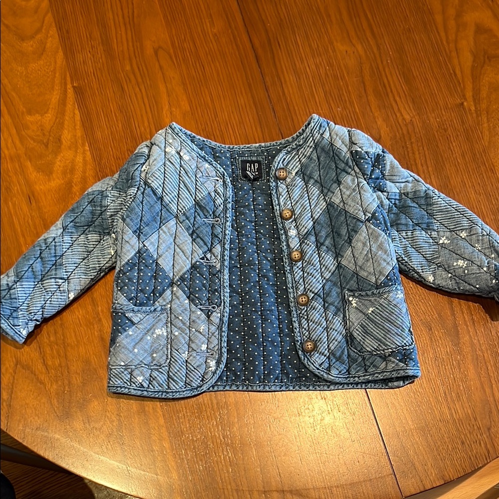 GAP Blue Jean Jacket Quilted Design